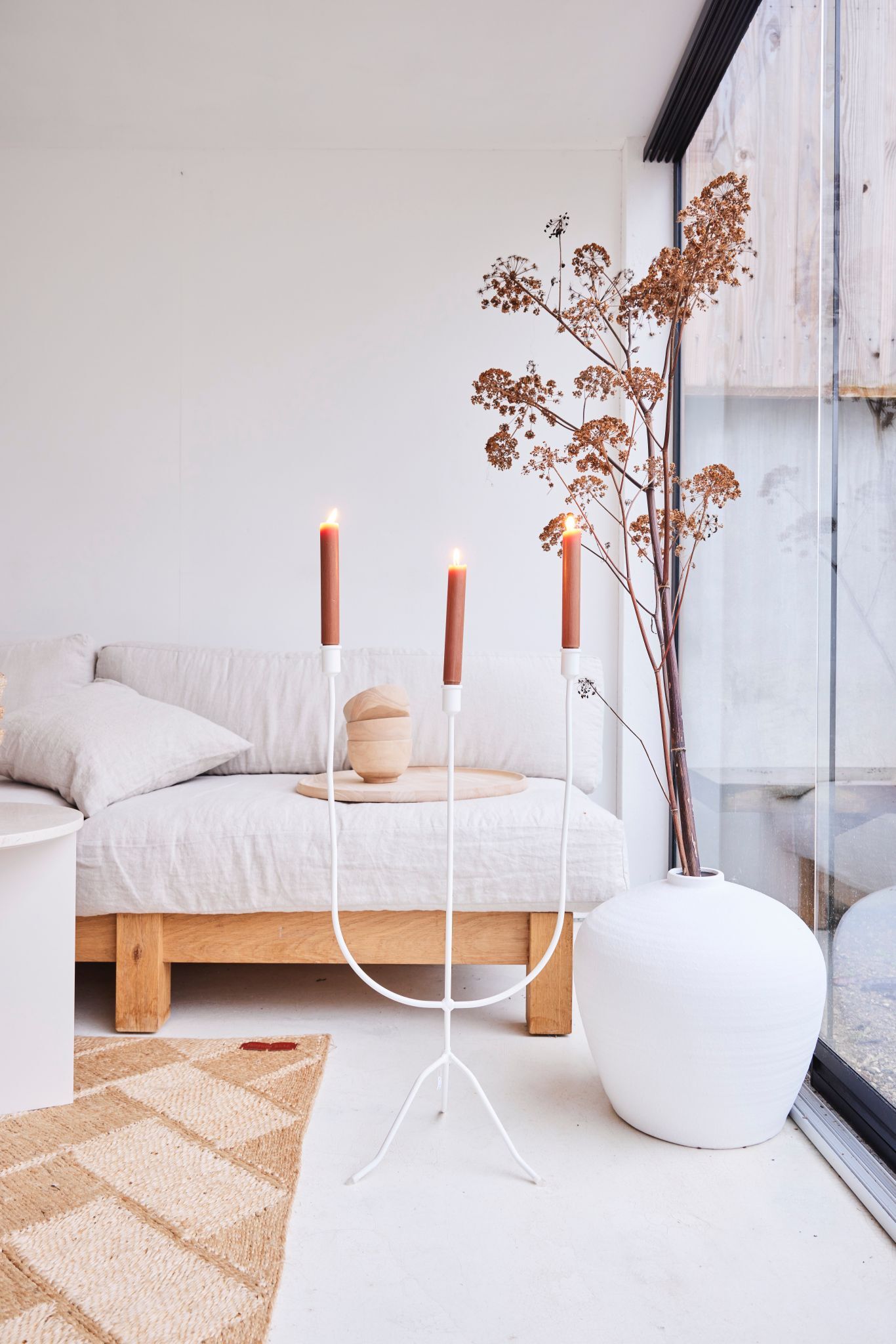 De kasteel kandelaar k'Willem in huis - wit