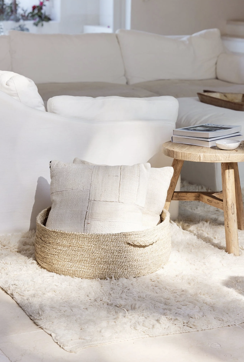 Joti Round Jute Basket Jumbo - The Dharma Door