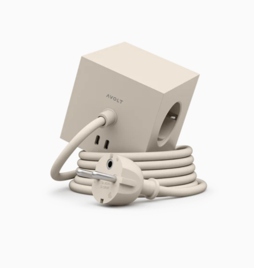 Stekkerdoos met snoer Square 1 - Nomad Sand