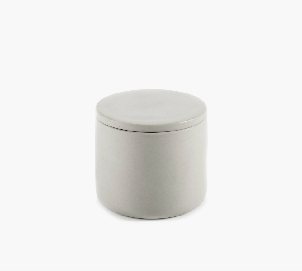 Potje Cose met deksel rond S beige