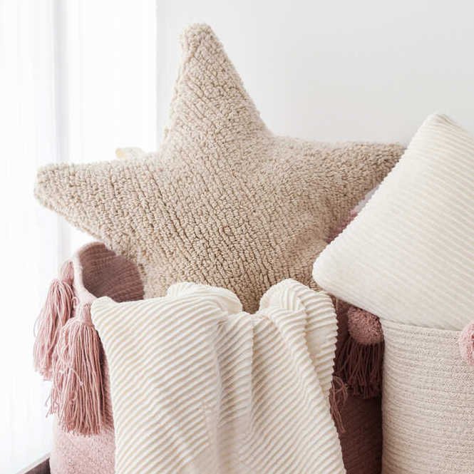 Kussen ster beige